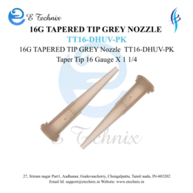 16G Rigid Tapered Tip Grey Nozzle