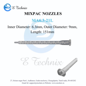 MA6.3-21L (Straight mouth) Static Mixpac Nozzle