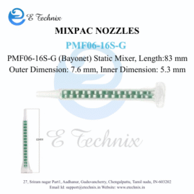 PMF06-16S-G (Bayonet) Static Mixer Nozzle