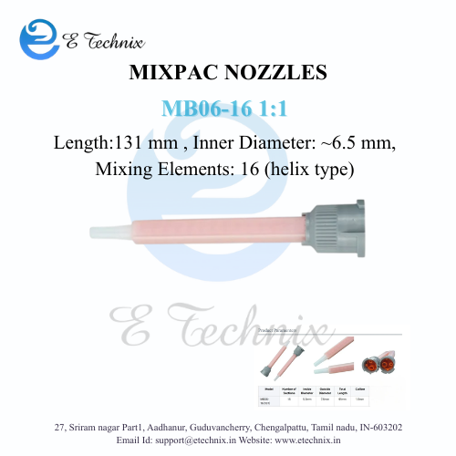 MB06-16 1:1 Static Mixpac Nozzle (Red)- Pack of 10