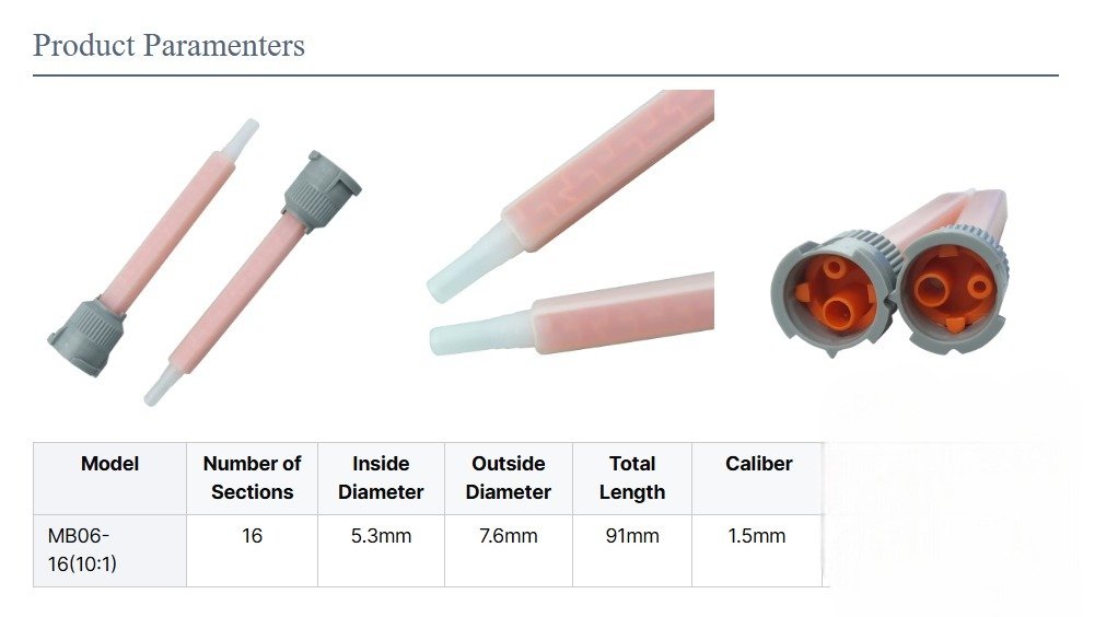 MB06-16 1:1 Static Mixpac Nozzle (Red)- Pack of 10 - Image 2